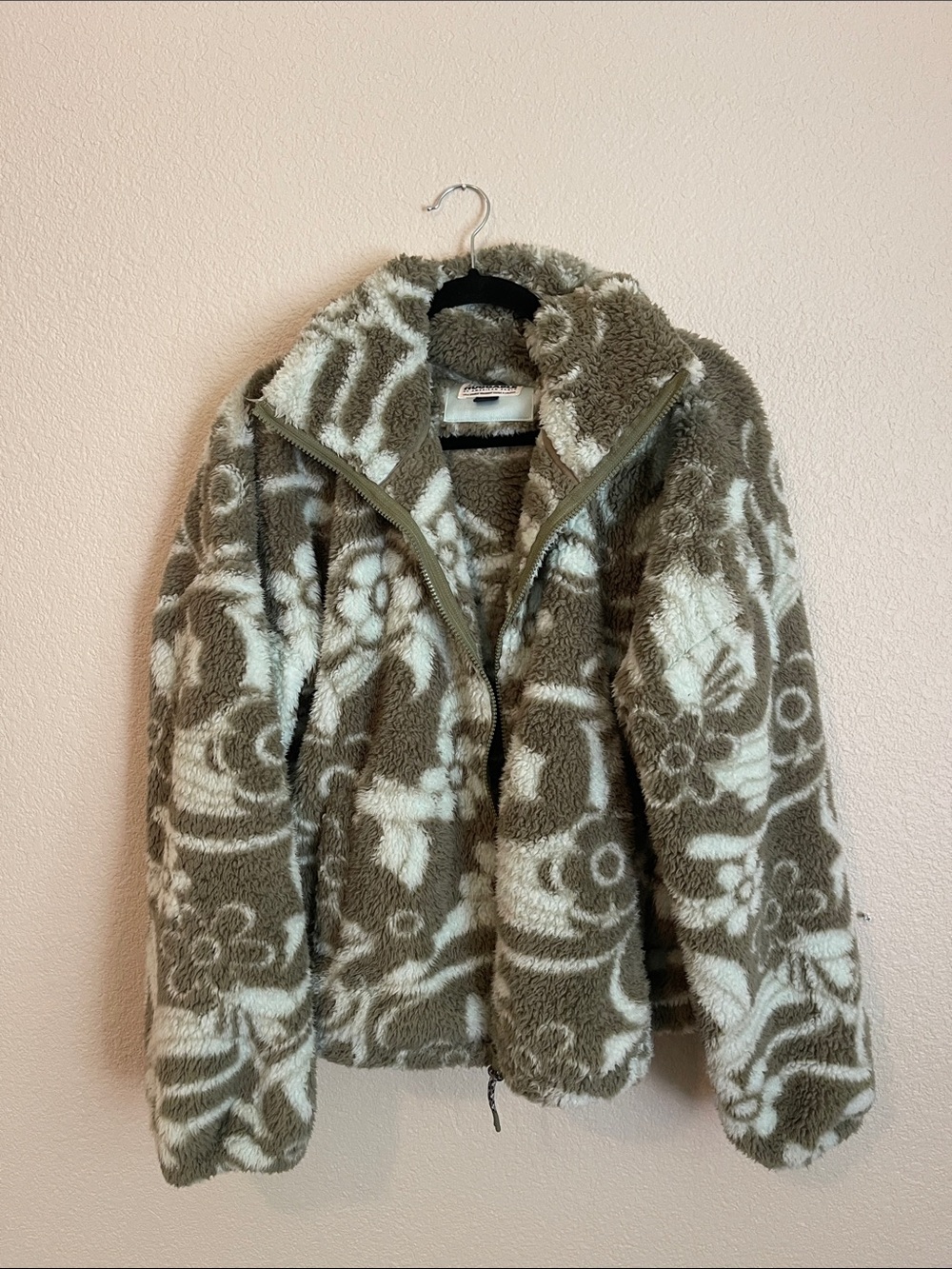 Plush Floral Sherpa Jacket